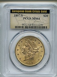 Liberty Double Eagle, $20, 1897 - S, 9032, Obverse