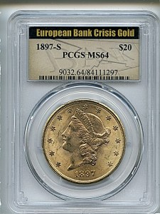 Liberty Double Eagle, $20, 1897 - S, 9032, Obverse