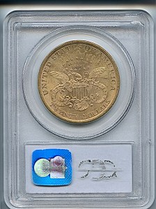 Liberty Double Eagle, $20, 1899 - , 9035, Reverse