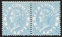 G.B. 1867, 2sh Milky Blue
SG Specialised J118(5); SG 120b; Scott 55d
The Only Recorded Multiple
Realized $25,960 on March 19, 2019