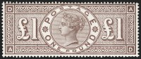 G.B., 888, £1 Brown Lilac, Watermark Orbs
SG Specialised K16; SG 186; Scott 123
A Superb sound example
Realized $44,250 on March 19, 2019