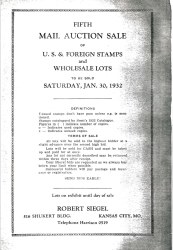 Sale No. 5 — Siegel Auction Galleries