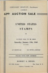Sale No. 62 — Siegel Auction Galleries