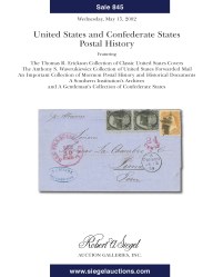 Sale No. 845 — Siegel Auction Galleries