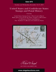 Sale No. 870 — Siegel Auction Galleries