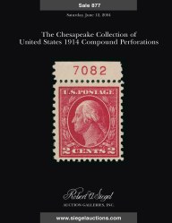 Sale No. 877 — Siegel Auction Galleries