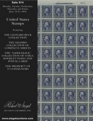Sale No. 914 — Siegel Auction Galleries
