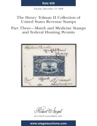 Sale No. 926 — Siegel Auction Galleries